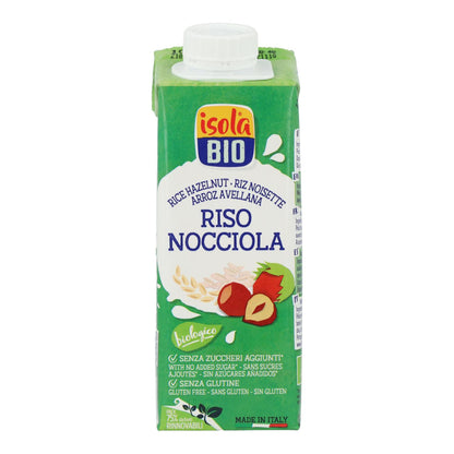 Biologische rijst- en hazelnootdrank Isola Bio 250 ml