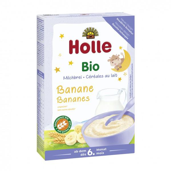 Pap van tarwemeel en banaan met melk +6M Holle, 250 g