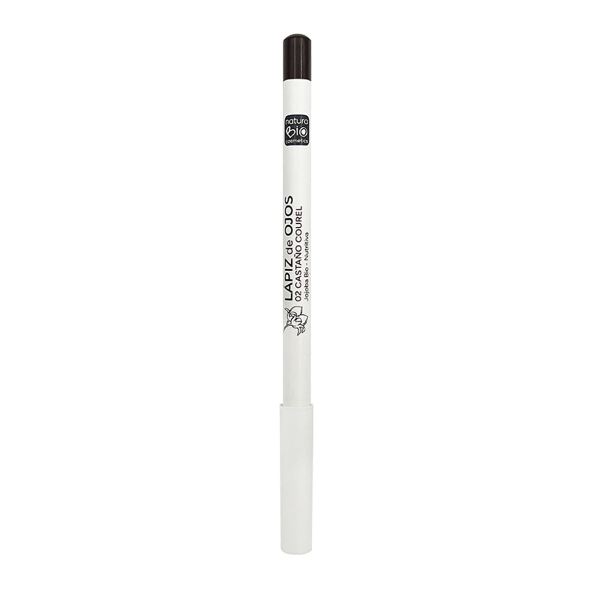 Crayon pour les yeux 02 Marron Courel Naturabio à l'huile de jojoba BIO, NaturaBio Cosmetics, 4 g