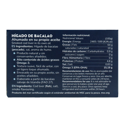 Kabeljauwlever in eigen olie Planeta Huerto 120 g