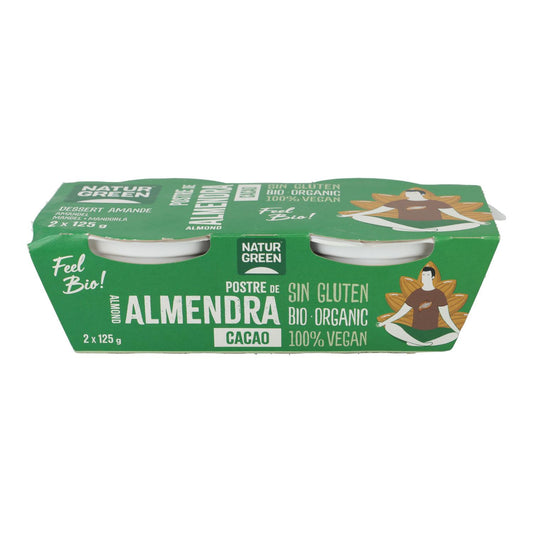 Dessert NaturGreen aux amandes et au cacao, 2 x 125 g