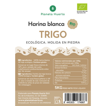 Farine de Blé Blanc Eco Planet Garden 5 Kg