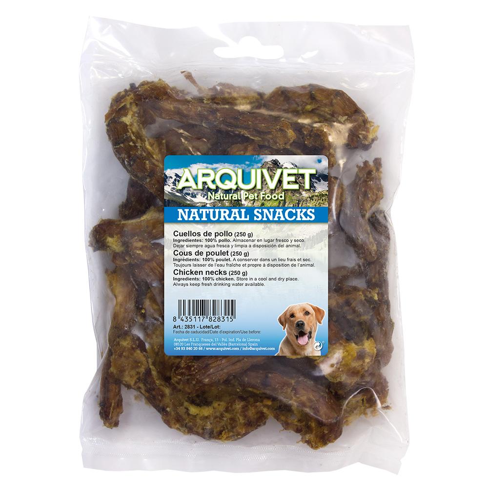 Snack naturale per cani Colli di pollo Arquivet  250 g