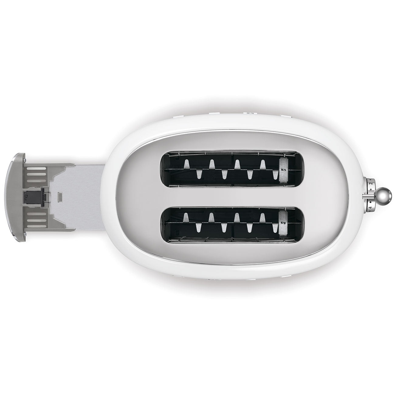 SMEG broodrooster met 2 sleuven, 50's Style, wit