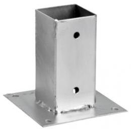 Support d'ancrage métallique carré pour poteaux et pergolas Woodfix Nortene 7 x 7 cm