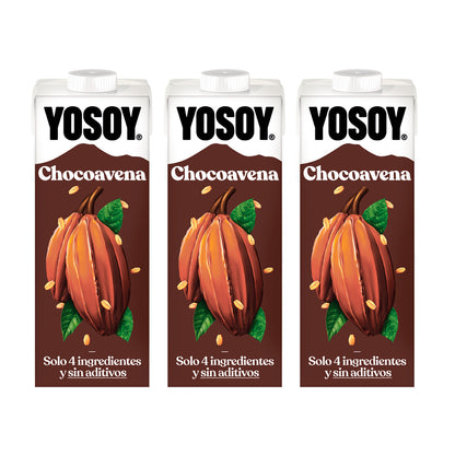 Pakket van 3 stuks chocolademelk met haver YOSOY 200 ml