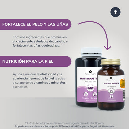 Hair Booster hair, skin and nails Planeta Huerto 120 capsules