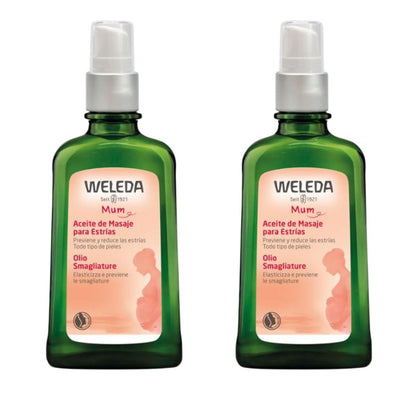 2er-Pack Anti-Dehnungsstreifen-Massageöl, Weleda, 100 ml