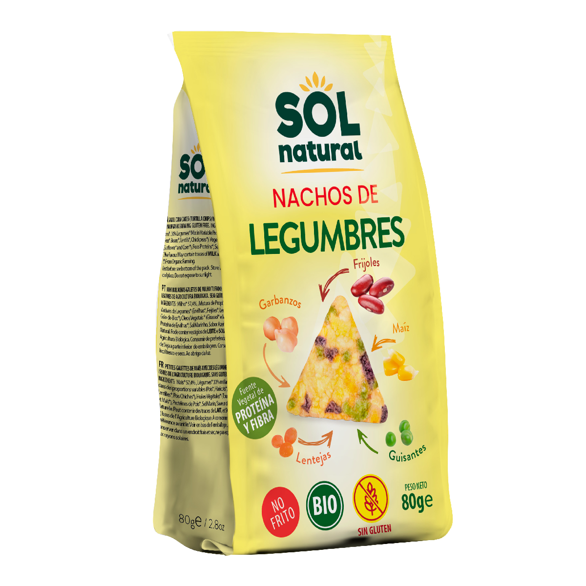 Sol Natural Organic Gluten-Free Legume Nachos 80 g