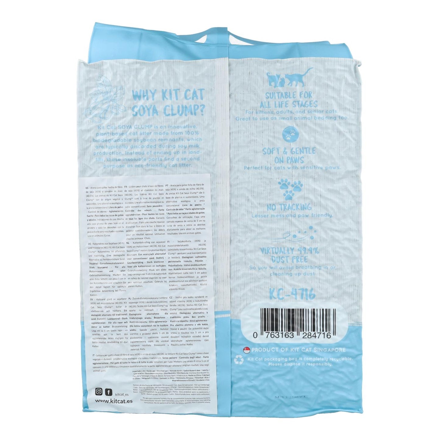 Kit Cat Arena Eco SoyaClump - Kitten Baby Powder 7 L Kattenbakvulling