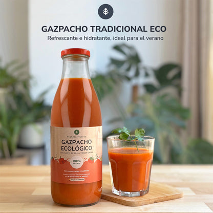Pack 6x Gazpacho traditionnel BIO avec huile d'olive vierge extra Planeta Huerto 1L