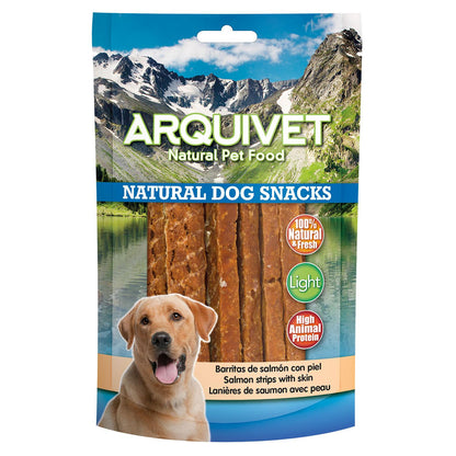 Natürlicher Snack für Hunde Lachsriegel mit Haut Arquivet 100 g