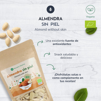 Geblancheerde amandelen ECO Planeta Huerto 1 kg