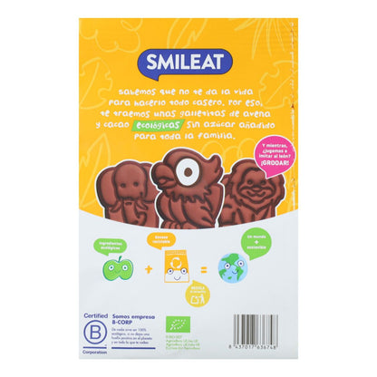 Biscuits à l'épeautre, à l'avoine et au cacao BIO 220 g Smileat