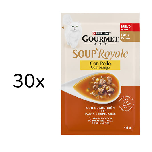 Confezione da 32 x GOURMET Nature's Creations Zuppa con pollo naturale e contorno di verdure 40 g