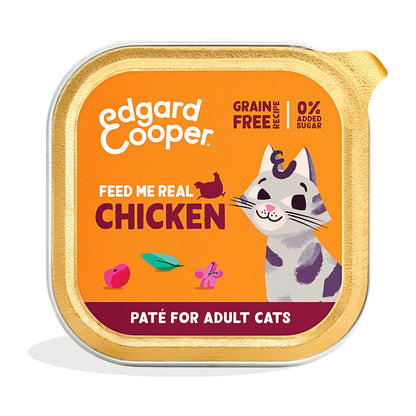 Nourriture humide pour chats pâté Pot de poulet fermier Edgard & Cooper 85 g