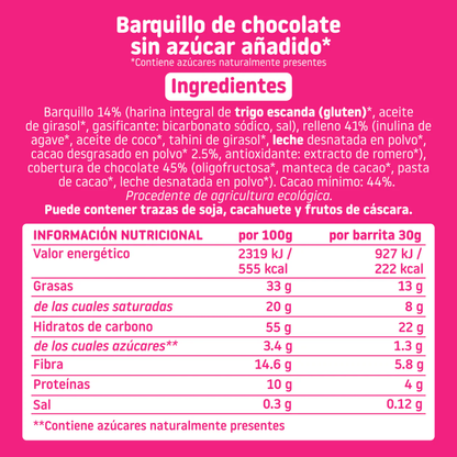 Barrita Barquillo recubierta de Chocolate ECO Smileat 40g