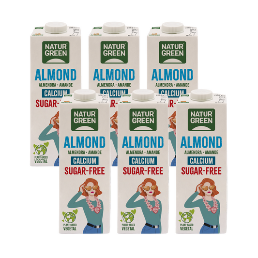 Pack 6 uds Bebida Almendra sin azúcar con Calcio NaturGreen 1 litro