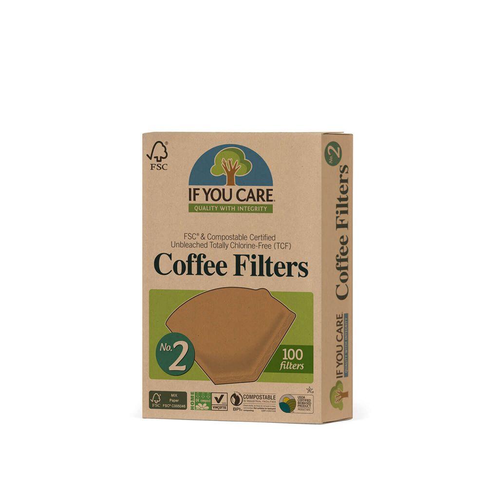 Koffiefilters nr. 2  If you Care 100 stuks