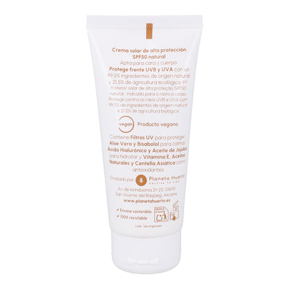 100 % mineralische Sonnenschutzcreme LSF 50 von Planeta Huerto, 100 ml