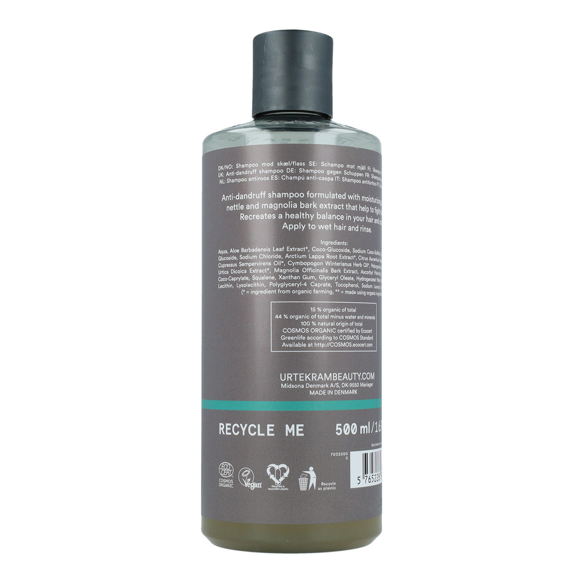 Anti-roos shampoo met brandnetel Urtekram 500 ml