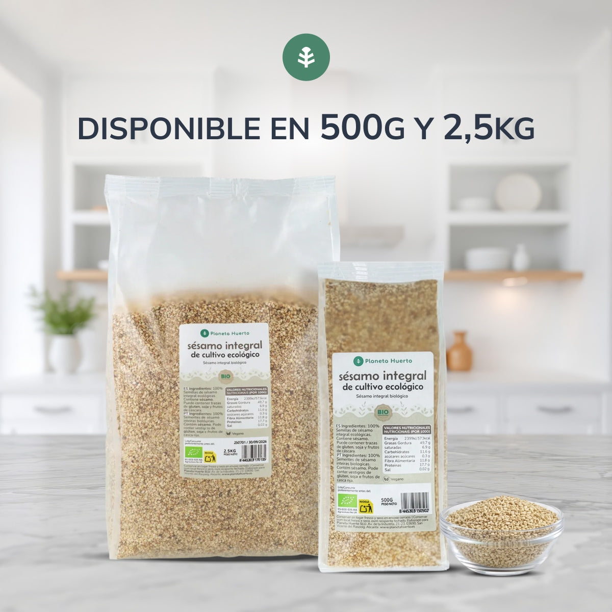 Whole sesame ECO Planeta Huerto 500 g