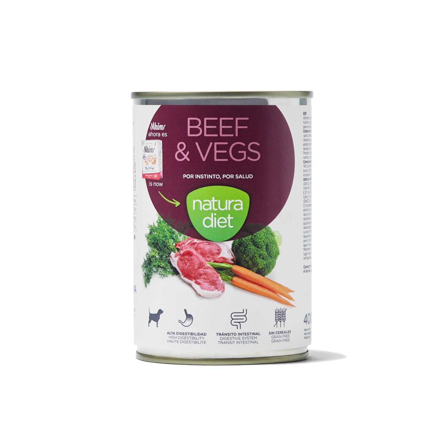 Natura Diet Dog Beef & Vegs Nassfutter für Hunde 400 g