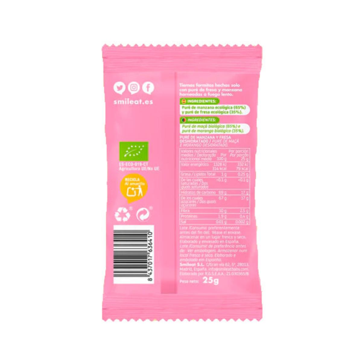 Pack of 15 ECO Strawberry and Apple Snacks 25 g, Triboo
