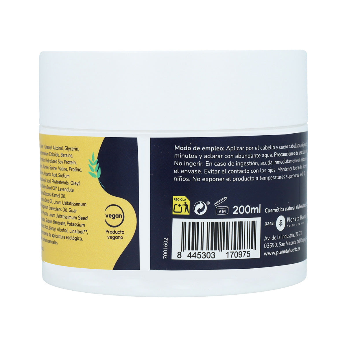 Planet Orchard Maschera idratante metodo ricci 200 ml