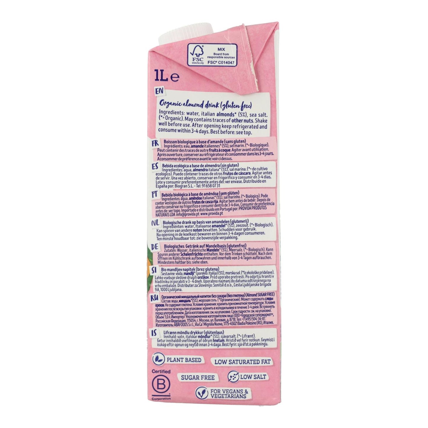 Napój migdałowy bez cukru Bio Isola Bio 1 l