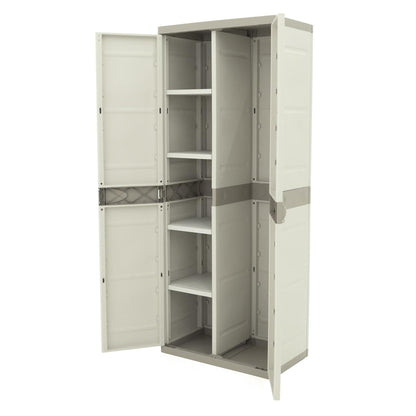 Titanium Plastiken Beige 70 cm Broom Cupboard (Refurbished)