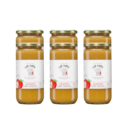 Confezione da 6x Composta di mela Eco Cal Valls 700 g