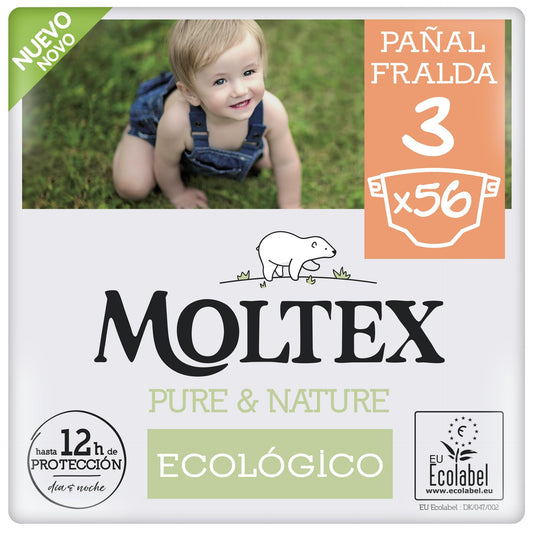Blöjor T3 (4-10 kg)  Moltex Pure & Nature, 56 st