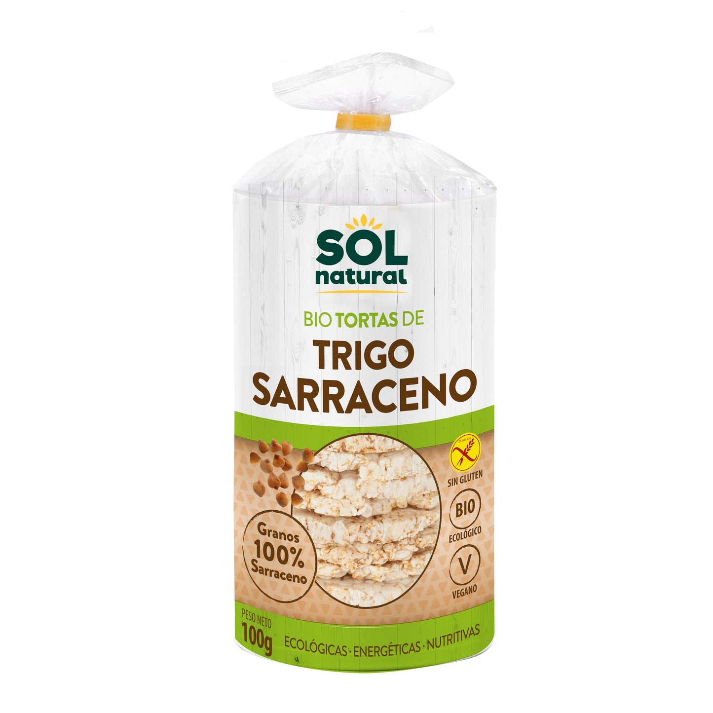 Lot de 2 galettes de sarrasin bio sans gluten Sol Natural 100 g