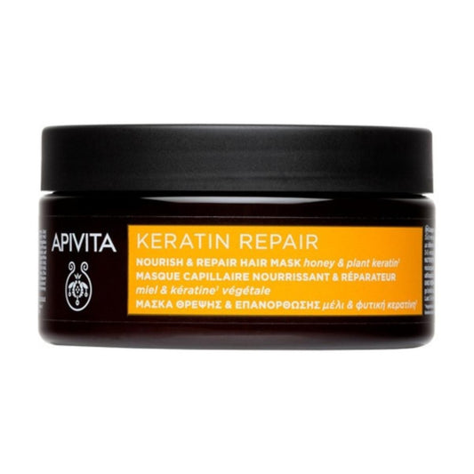 Keratin-Maske zur Pflege und Reparatur von trockenem und geschädigtem Haar Apivita 200 ml