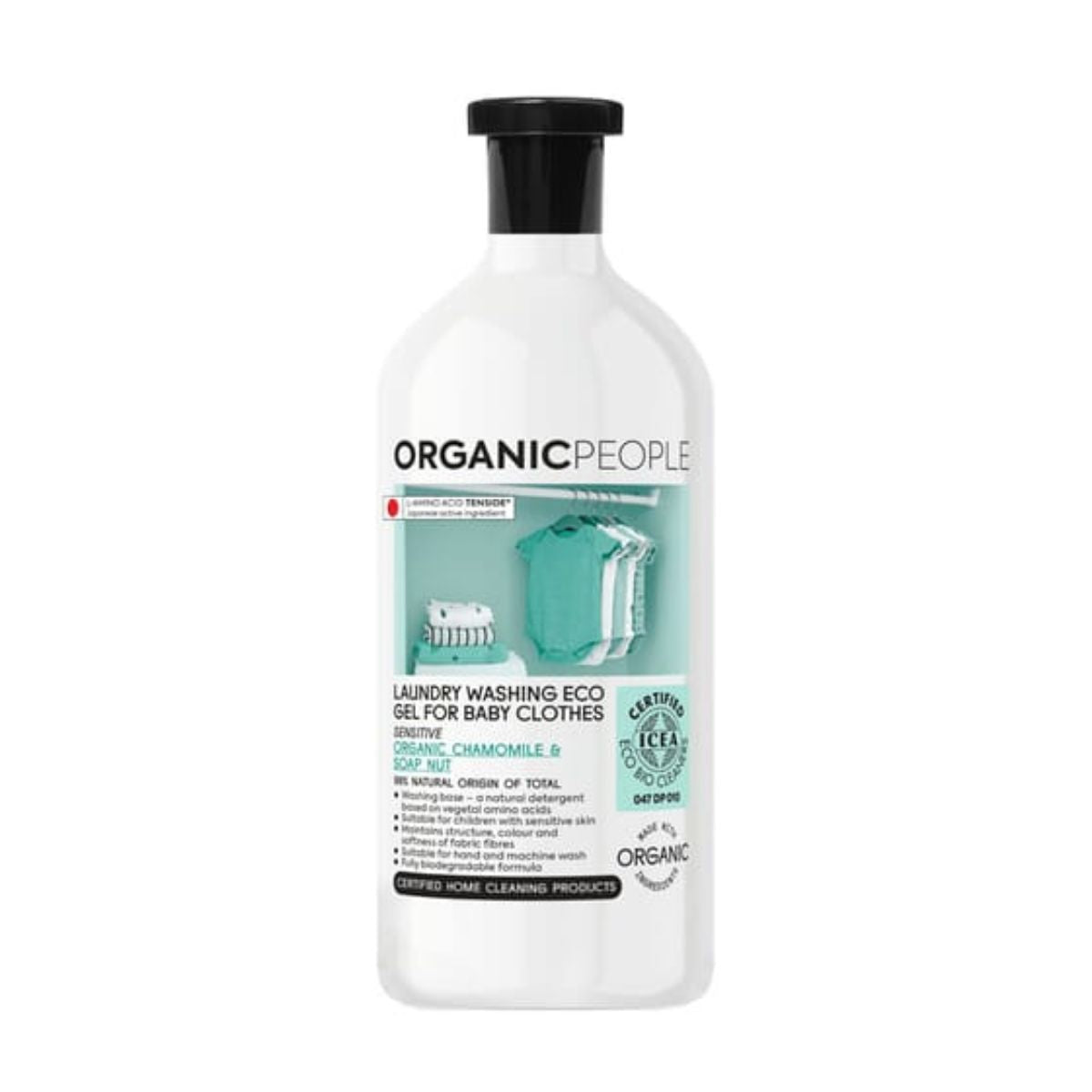 Lessive liquide ECO à la camomille biologique et à la noix de lavage, Organic People, 1000 ml