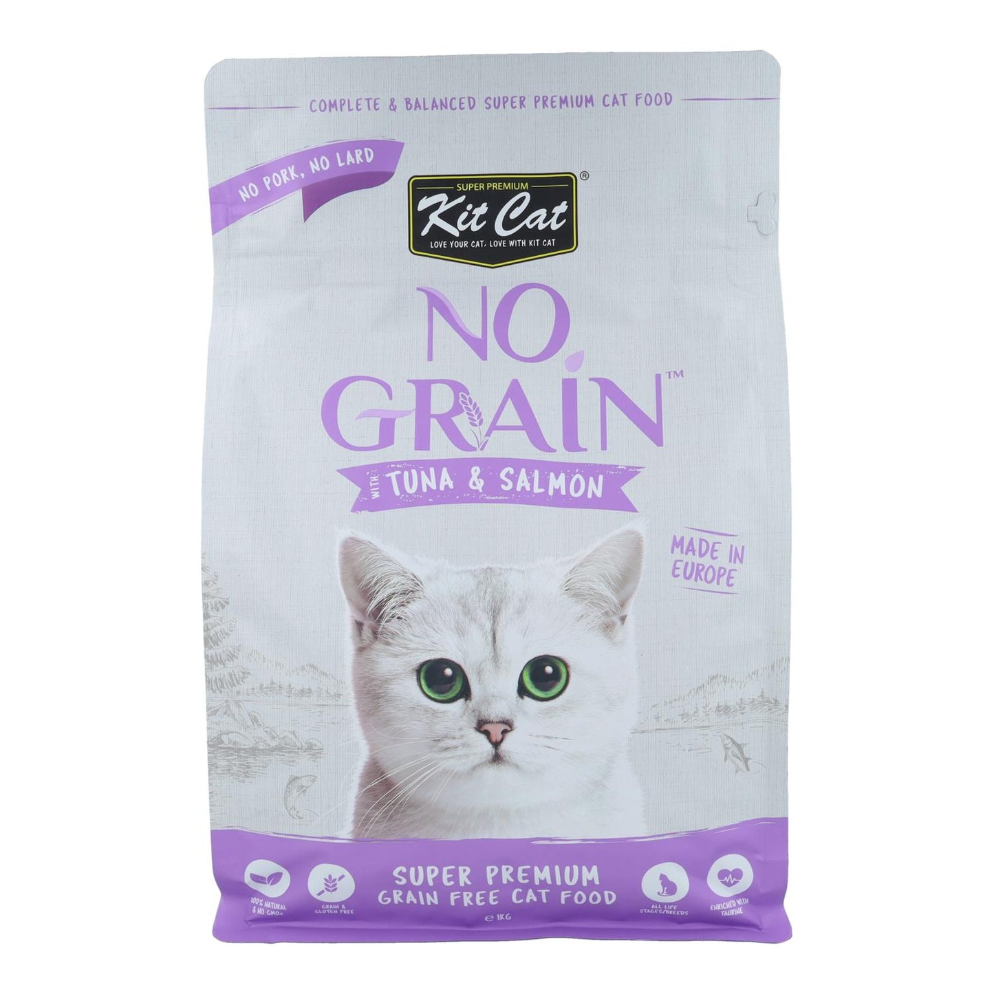 Zestaw Cat No Grain Cat Food - tuńczyk i łosoś 1 kg Naturalna karma dla kotów