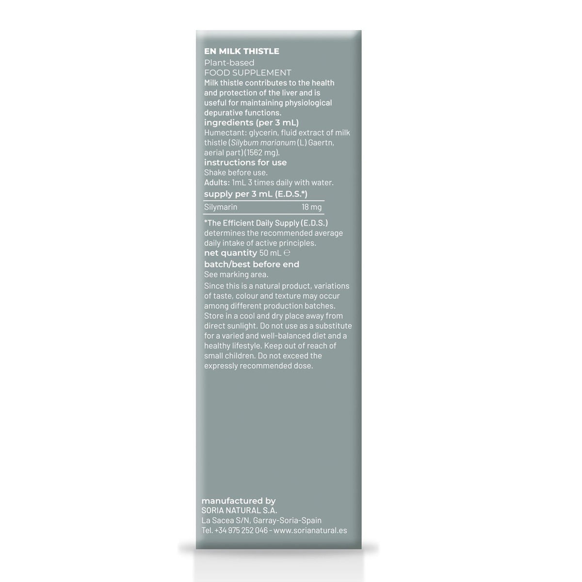 Mariantornskardiextrakt Soria Natural, 50 ml