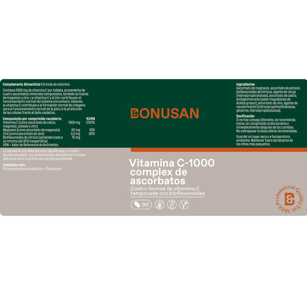 Vitamin C-1000 askorbinsyrakomplex Bonusan 90