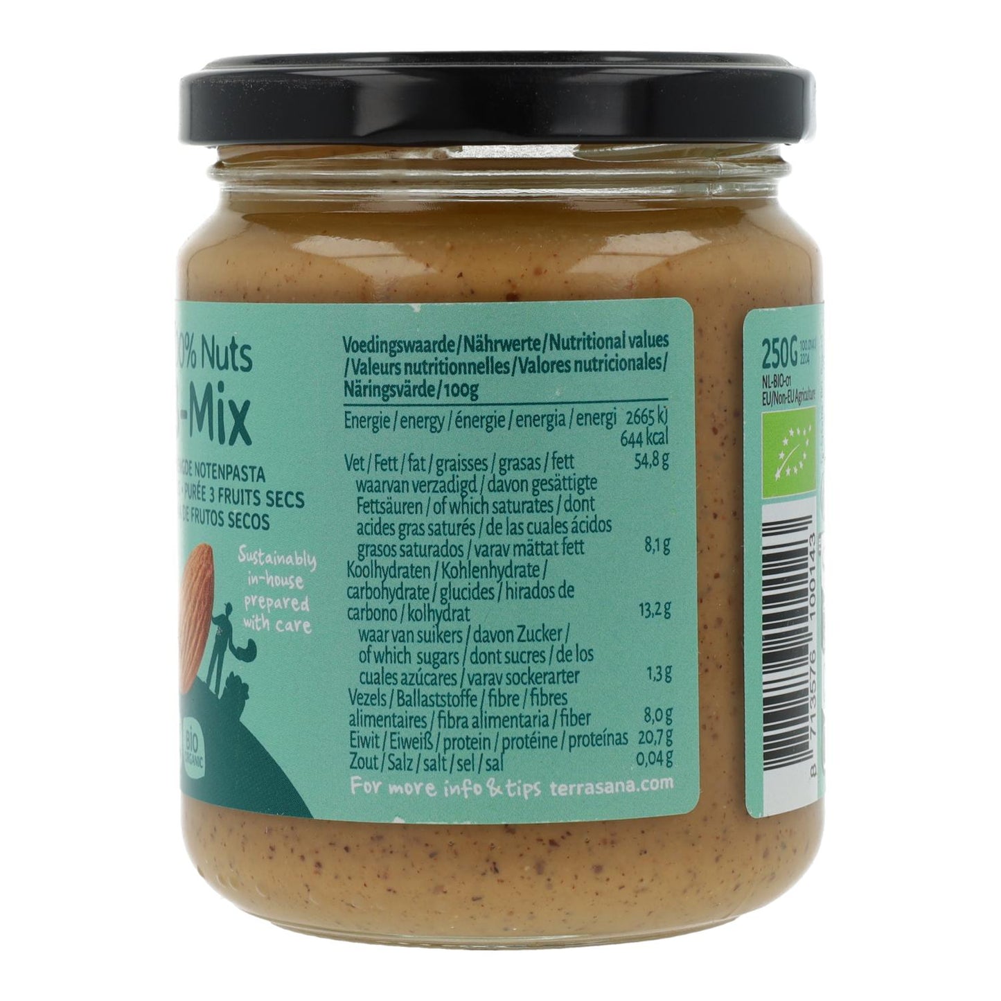 3-Mix Notenpasta (zonder pinda's) Terrasana 250 g