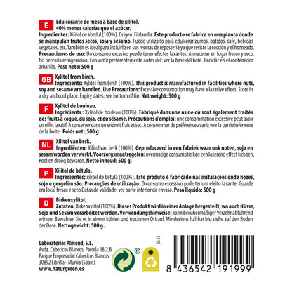 Xylitol Sucre de bouleau Naturgreen 500 g
