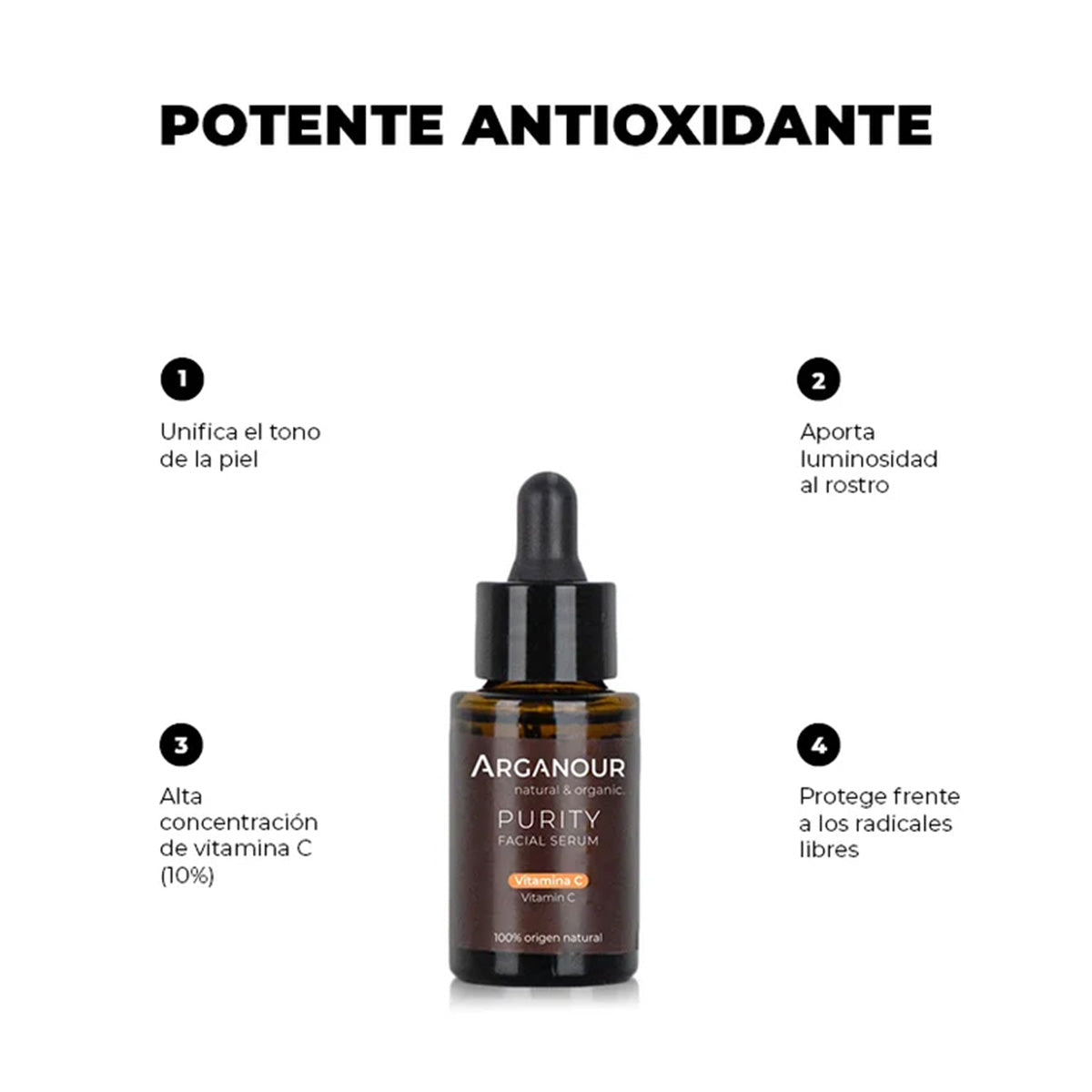 Gezichtsserum Purity Vitamine C, Arganour, 30 ml