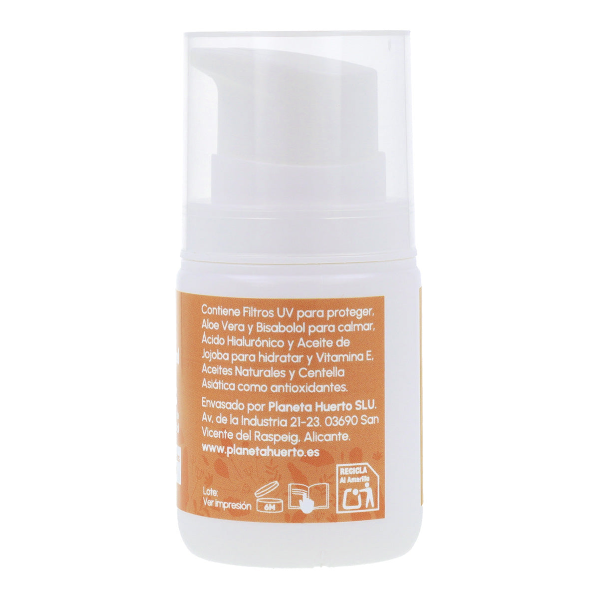 100% minerale zonnebrandcrème voor het gezicht SPF50 Planeta Huerto 50 ml