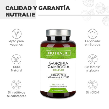 Nutralie Garcinia Cambogia + Chrome + Zinc + Vitamines B2 et B6 90 gélules