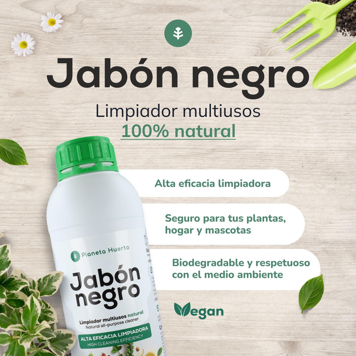 Sapone potassico Nero Planeta Huerto 5 L