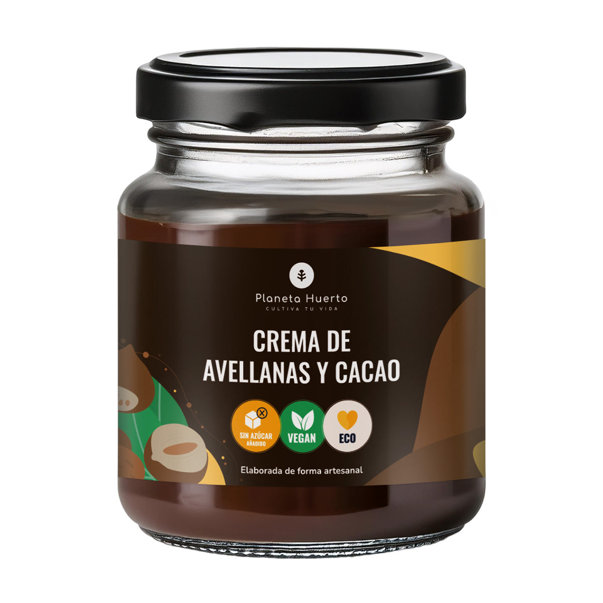 3x pak hazelnoot- en cacaocrème zonder toegevoegde suikers ECO Planeta Huerto 230 g