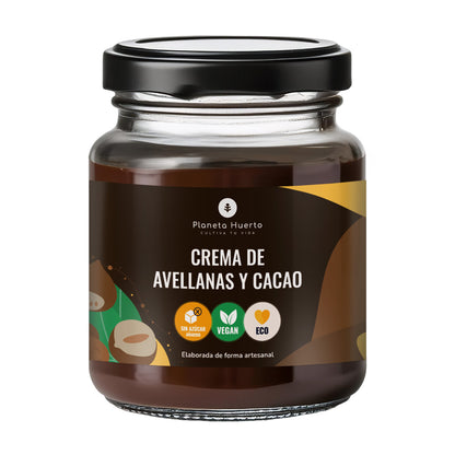 3x pak hazelnoot- en cacaocrème zonder toegevoegde suikers ECO Planeta Huerto 230 g