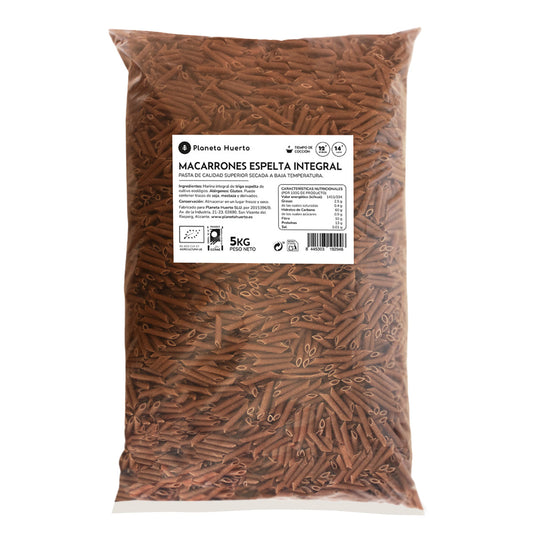 Maccheroni integrali di farro ECO Planeta Huerto 5 Kg