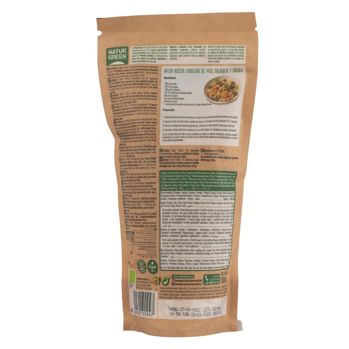 Naturgreen Organic Millet, 500 g