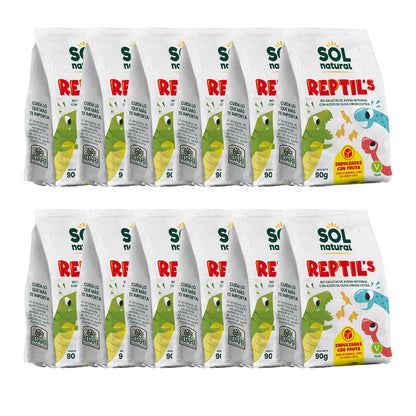 Pakket 12x biologische havermout- en fruitkoekjes voor kinderen Sol Natural 90 g